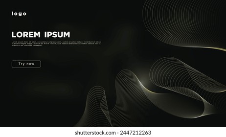 Dark background with gold dynamic lines