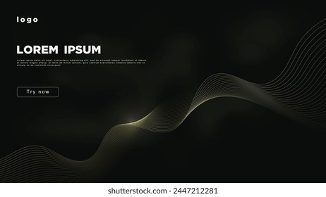 Dark background with gold dynamic lines