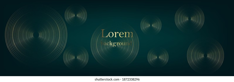 dark background with golden circles. modern background. vector illustration. eps 10