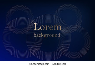 dark background with golden circles. modern background. vector illustration. eps 10