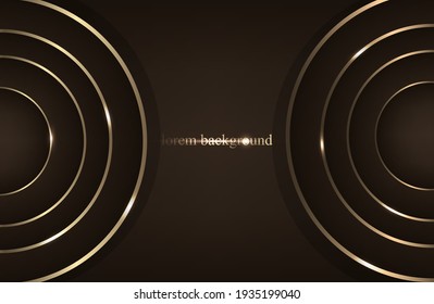 dunkler Hintergrund mit goldenen Kreisen. moderner Hintergrund. Vektorgrafik. eps10