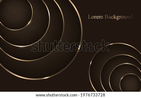 dark background with golden circles. modern background. vector illustration. eps 10