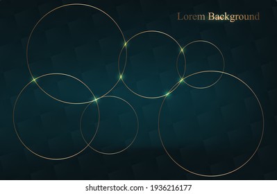 dark background with golden circles with sparkle. modern background. vector illustration. eps 10