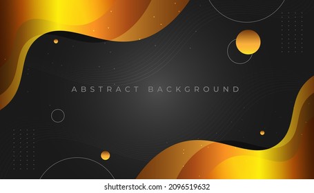 Dark background with golden color waves