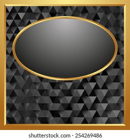 dark background with golden frame