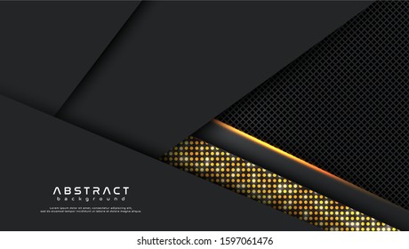 Dark background with golden glitters 