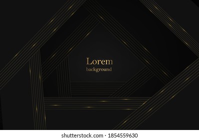 dunkler Hintergrund mit goldenen Linien. moderner Hintergrund. Vektorgrafik. eps10