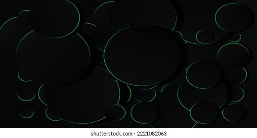 Dark background and green light 