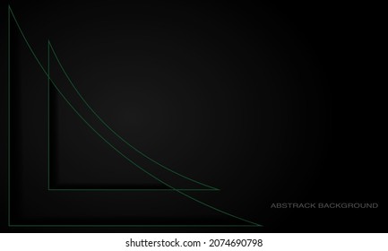 dark background with a green line on the left along with a shadow