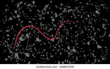 Dark background with grey stains and red line