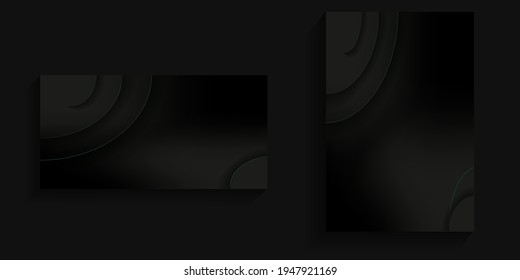 Dark background with a half circle on the top left and elegant shadows for banners, covers, social media backgrounds, wallpapers, card backgrounds