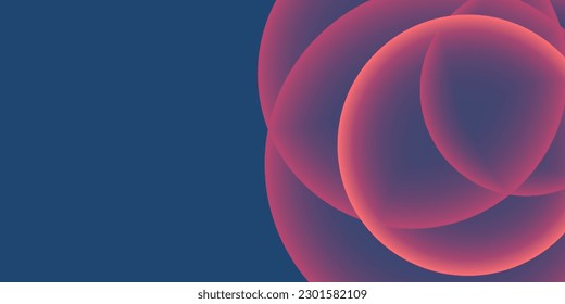 Dark Background, Header or Banner Design with Large Purple and Red Bubbles Pattern - Multi Purpose Creative Wide Scale Template for Web with Copyspace, Place for Your Text in Editable Vector Format