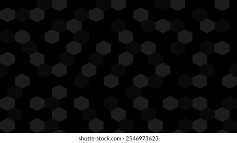 fundo escuro hexagonal sem emenda texturas padrão. padrão de um tema de cor hexagonal preto cor sem emenda padrão