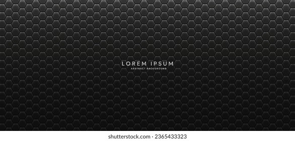 Dark background with hexagons. modern abstract background