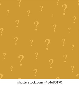 Dark background with light golden question marks