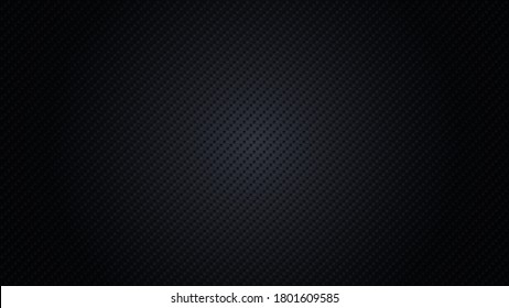 Fondo oscuro con iluminación. Textura de fibra de carbono, ilustración vectorial.