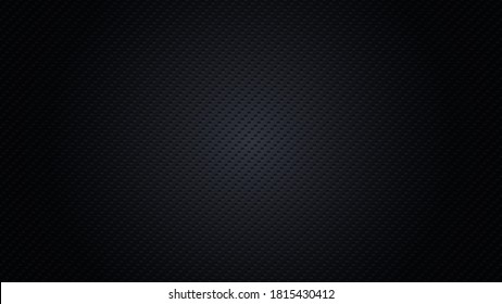 Dark background with lighting. Carbon fiber texture, vector illustration.