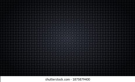 Dark background with lighting. Carbon fiber texture, vector illustration.