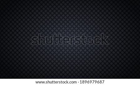 Dark background with lighting. Carbon fiber texture, vector illustration.