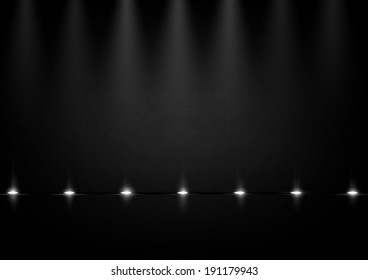 Dark background with lights. Vector eps 10