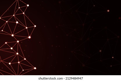 Dark background with line dot connection. Plexus mesh minimal concept. Modern technical design for presentation.