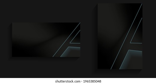 Dark background with a line in the shape of half the letter A for card backgrounds, social media backgrounds, banners