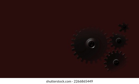 dark background with metall gears