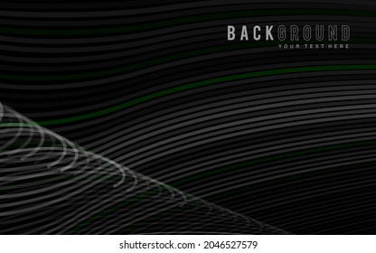 dunkler Hintergrund, moderne, wellige Vektorgrafik für Logo, Karte, Banner, Web und Druck.