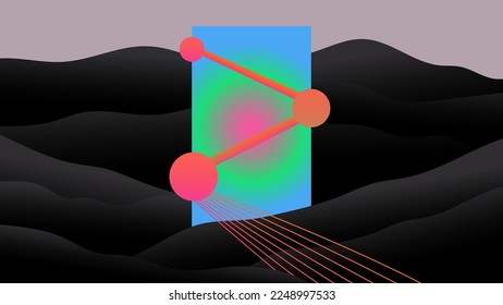 dark background and moon with Abstrac Color gradient or wallpaper vector illustration graphic design background template