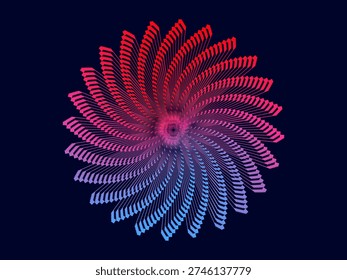 Dark background music poster design. Electro Sound Cover Template with dynamic abstract gradient circular geometric pattern shapes for t-shirt screen printing, technology, digital, parties, festivals and clubs.