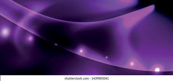 Dark background with neon color waves, vector design template