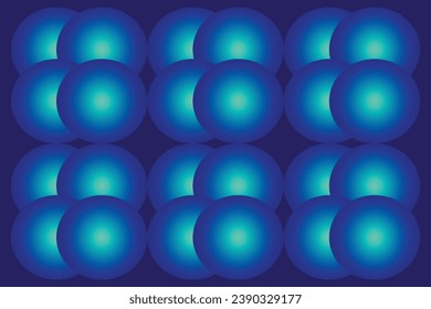 Dark background with neon deep blue ball 