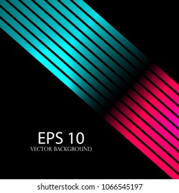 Dark background in office style. Colorful lines. Vector design, eps 10.