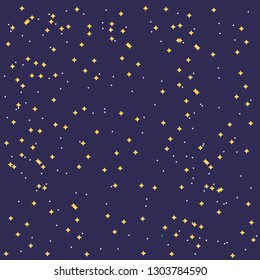 dark background on gold stars space pattern vector