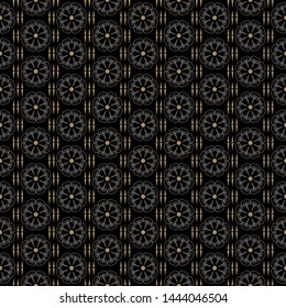 Dark background pattern. Retro style background image. Seamless pattern, vintage wallpaper texture. Vector image