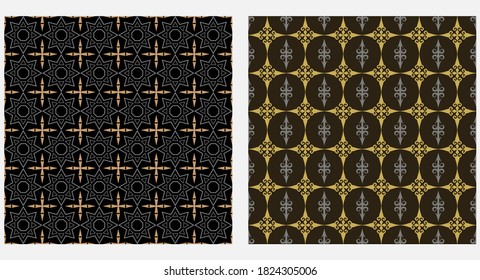 Dark background pattern, tiling, wallpaper texture. Vector graphics