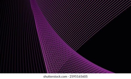 Dark background with purple stripes line abstract for backdrop