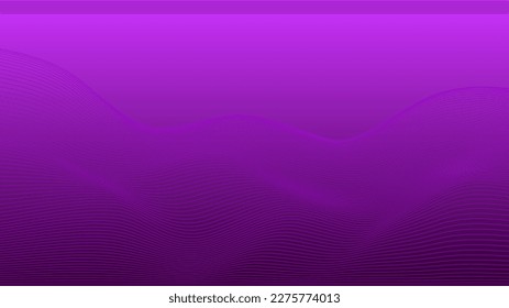 Dark background Purple Violet wave lines. Flowing waves design Abstract digital wave. Flow. Line Vector illustration for tech futuristic innovation concept modern Background Graphic design Space Hills