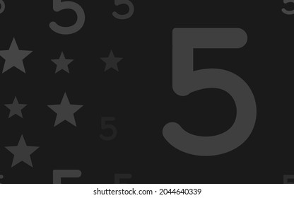 dark background, random minimalist number 5 illustration vector for logo, card, banner, web and printing.