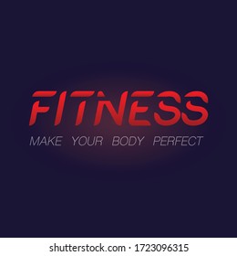 Dark background with red custom made text for fitness and gym centers