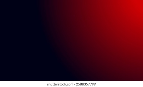 Dark background with red light. Red gradient in dark.