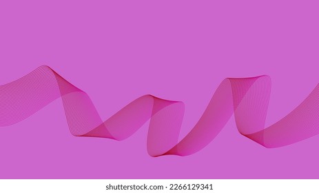 Dark background red Pink wave lines Flowing waves Abstract digital equalizer sound wave Flow. Line Vector illustration for tech futuristic innovation concept Purple background Graphic design Stripe