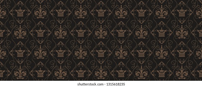 Dark background in royal style vector illustration.