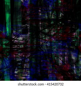 Dark background with scratches and streaks. Like a spider web in the bushes