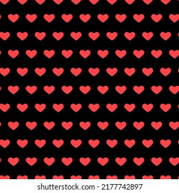 Dark background seamless pattern with hearts, design for wrapping and wallpaper
