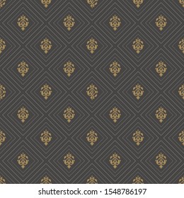 Dark Background, Seamless Pattern. Suitable for Book Cover, Poster, Logo, Invitation. Vector.