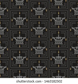 Dark background, seamless pattern. Vector graphics