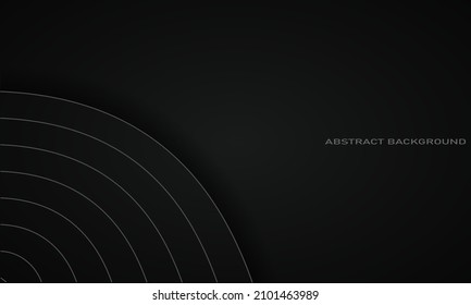 dark background with semicircular lines in the left corner