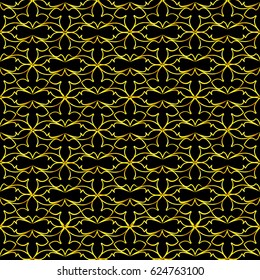 a dark background with small gold pattern vintage