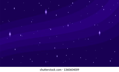 Dark background with space, cosmos, milky way. Night starry sky. Flat style